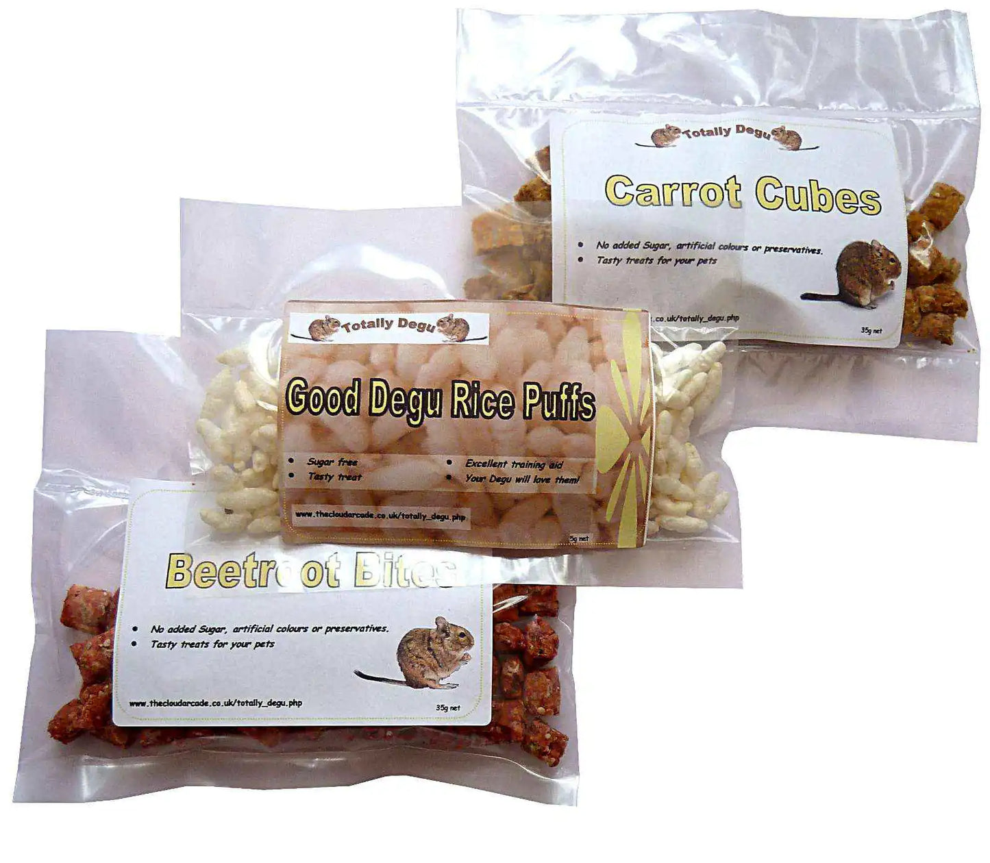 Totally Degu Mixed Pet Treats – 3 or 5 Packs of assorted treats